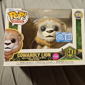 Funko Pop! Movies Cowardly Lion Flocked - Yellow, Tan, White